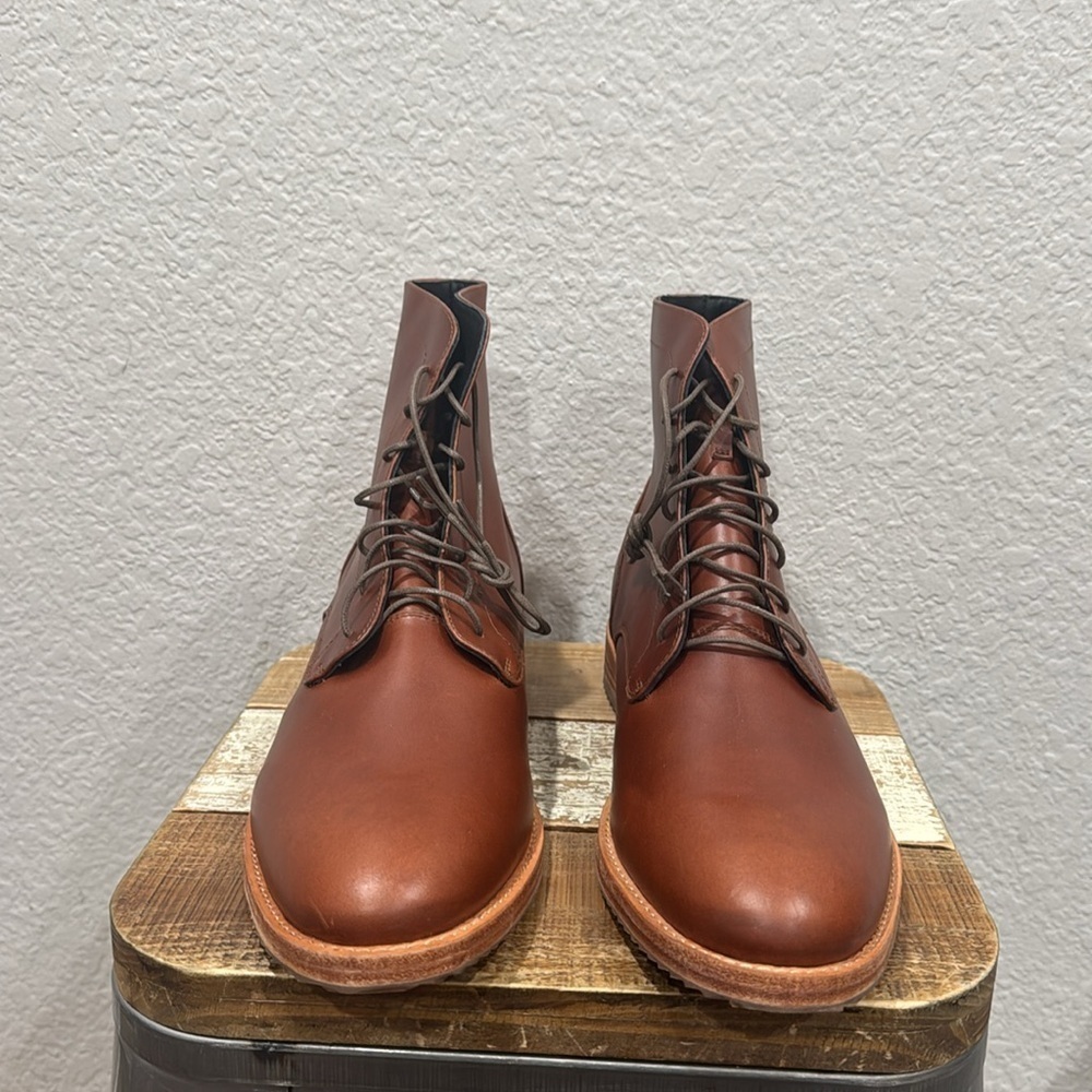 Nisolo All Weather Andres Men’s Brandy Leather Boots Size 9 - Picture 4 of 8